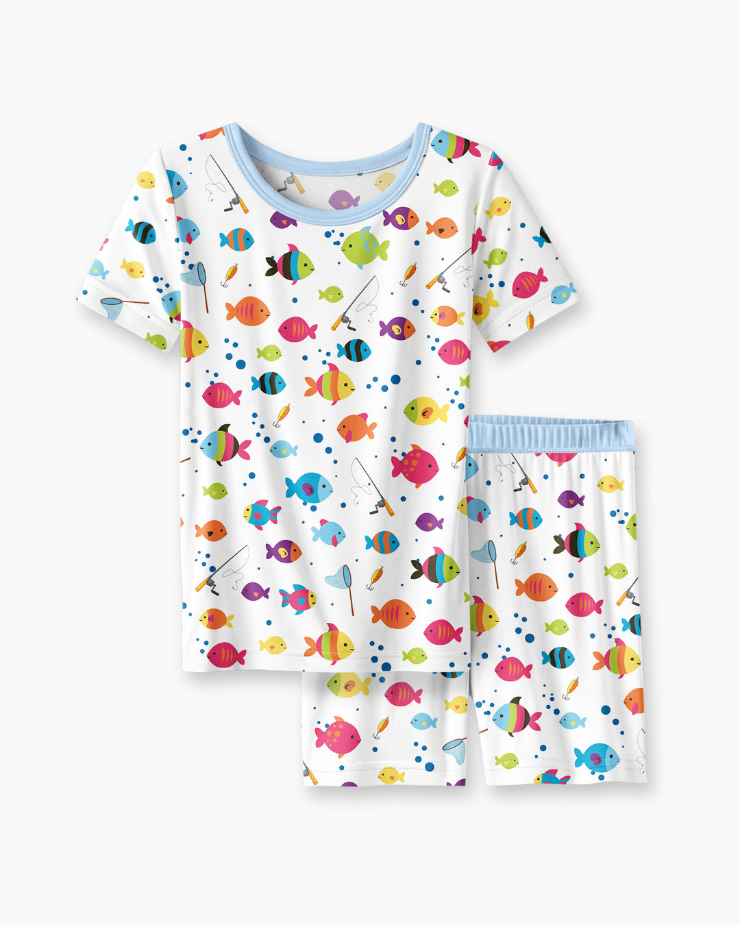Template Bamboo Two Piece Short Sleeve Shorts Pyjamas Set