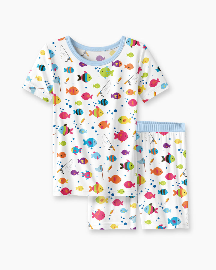 Template Bamboo Two Piece Short Sleeve Shorts Pyjamas Set