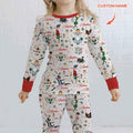12 Days Of Christmas Custom Name Two Piece Long Sleeve Pajama Set , 12 Days Of Christmas Custom Name Two Piece Long Sleeve Pajama Set - 12-18M / Girl