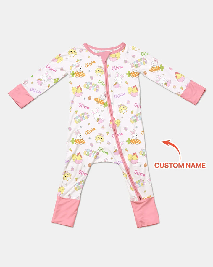 Custom name Happy Easter Bamboo Convertible Zippy