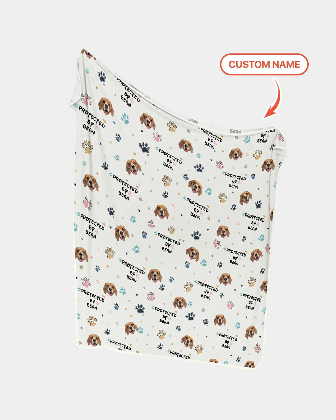 Custom Dog Pattern Bamboo Blanket