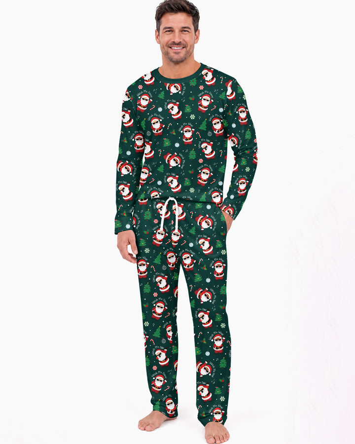 Santa's Christmas Dance Party Bamboo Men's Pajama Set
