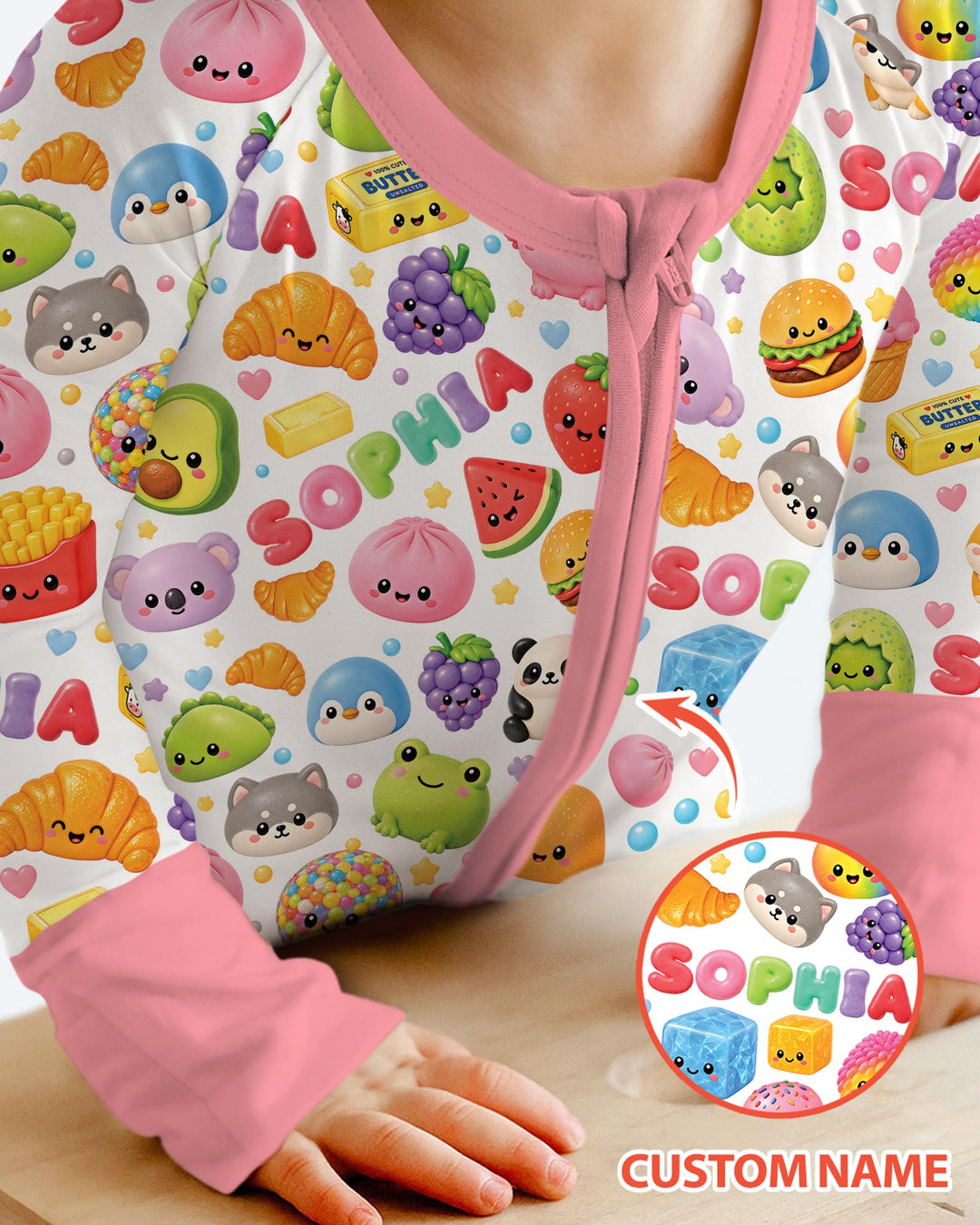 Just A Girl Who Loves Squishies Custom Name Bamboo Convertible Zippy