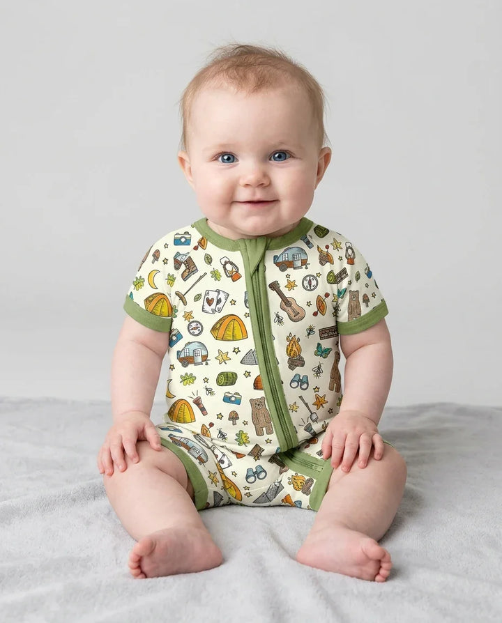 Love Camping Matching Family Bamboo Shorty Zippy