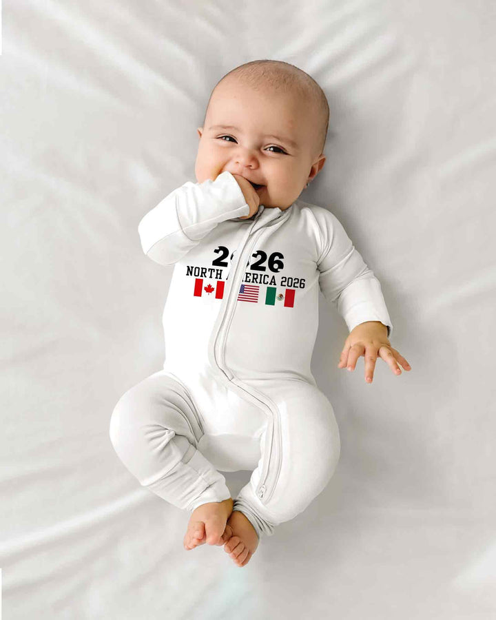 Soccer 2026 USA Canada Mexico Flags Bamboo Convertible Zippy