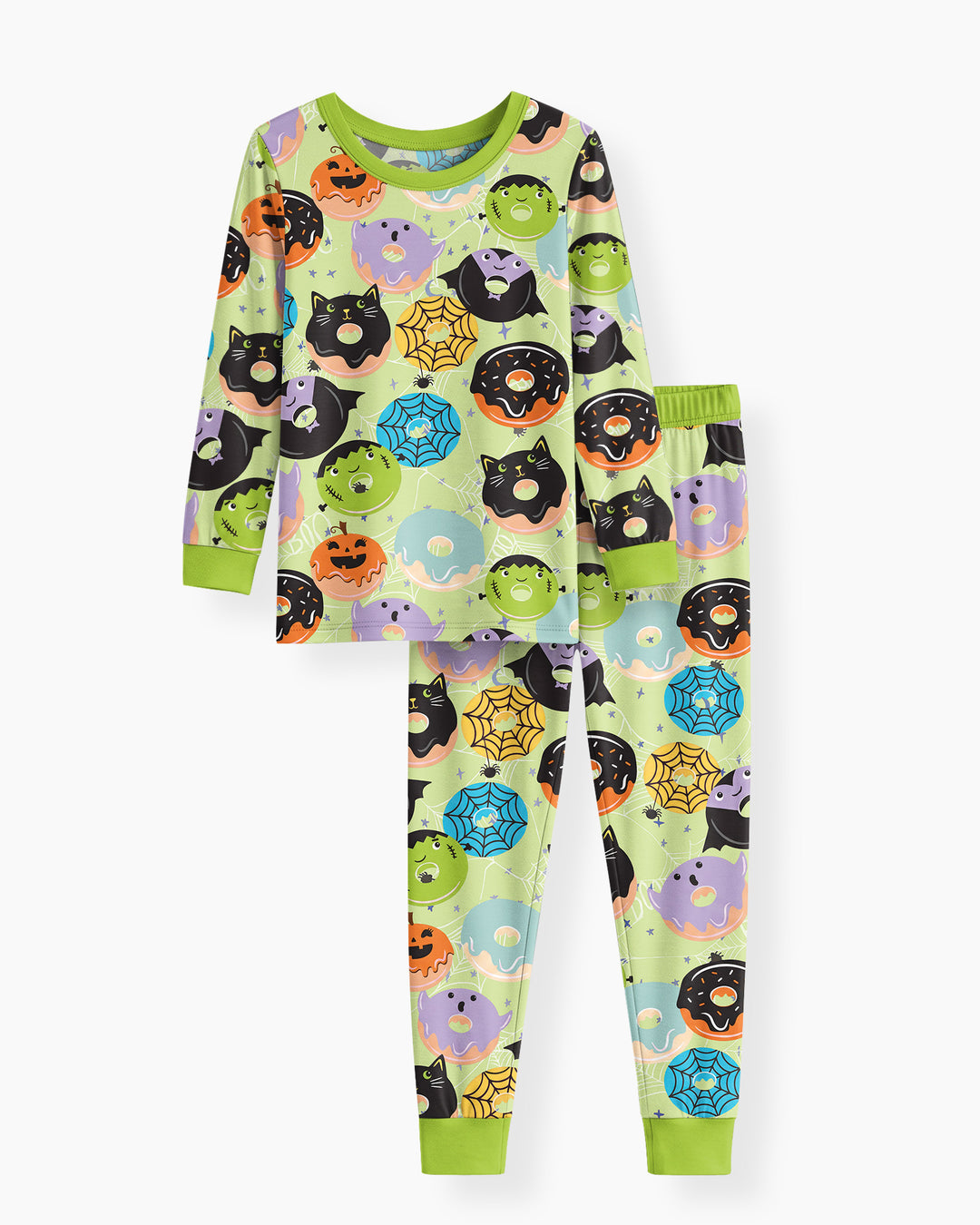 Halloween Donut Bamboo Two Piece Long Sleeve Pajama Set