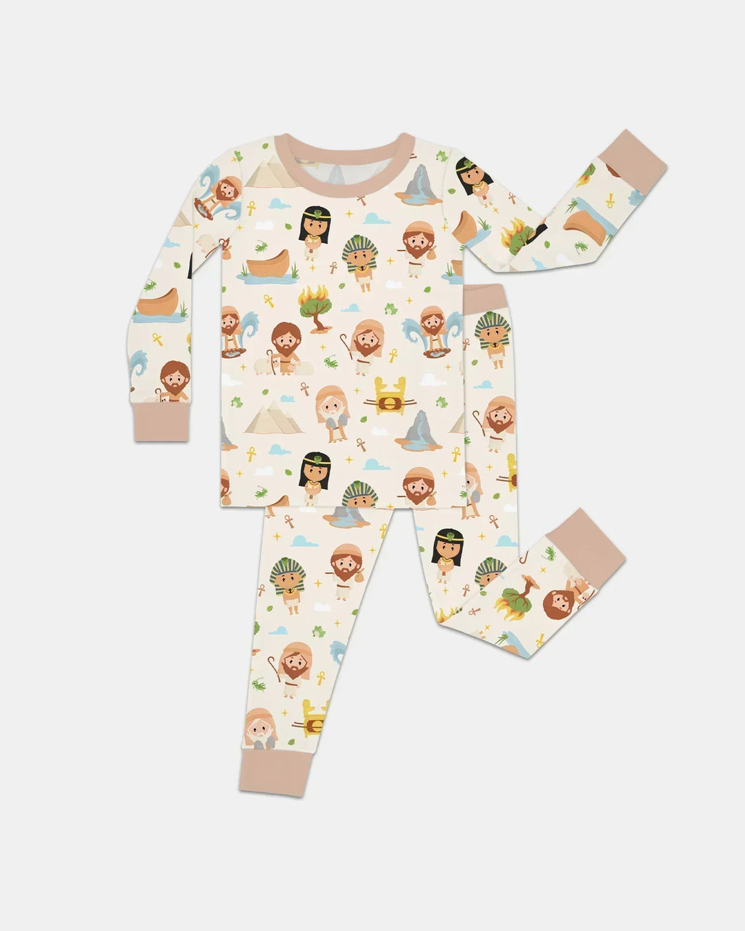 Moses Story Bamboo Two Piece Long Sleeve Pajama Set