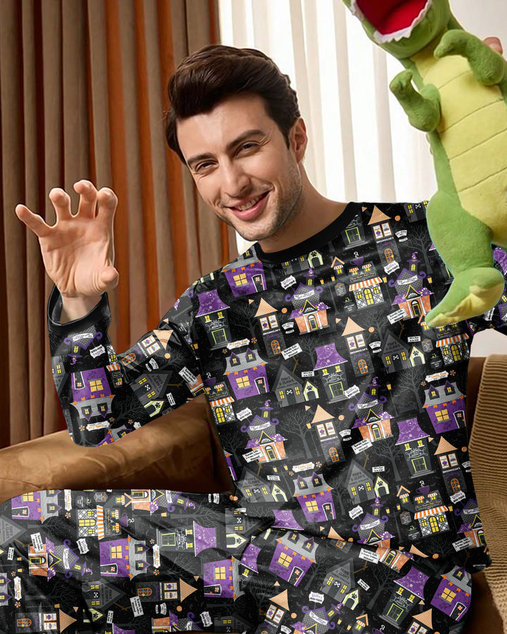 Halloween Hometown Bamboo Men's Pajama Set