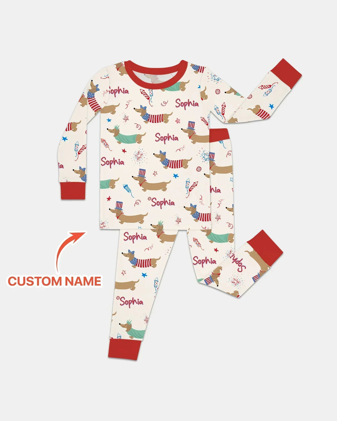 250 Years Of Freedom Bamboo Two Piece Long Sleeve Pajama Set