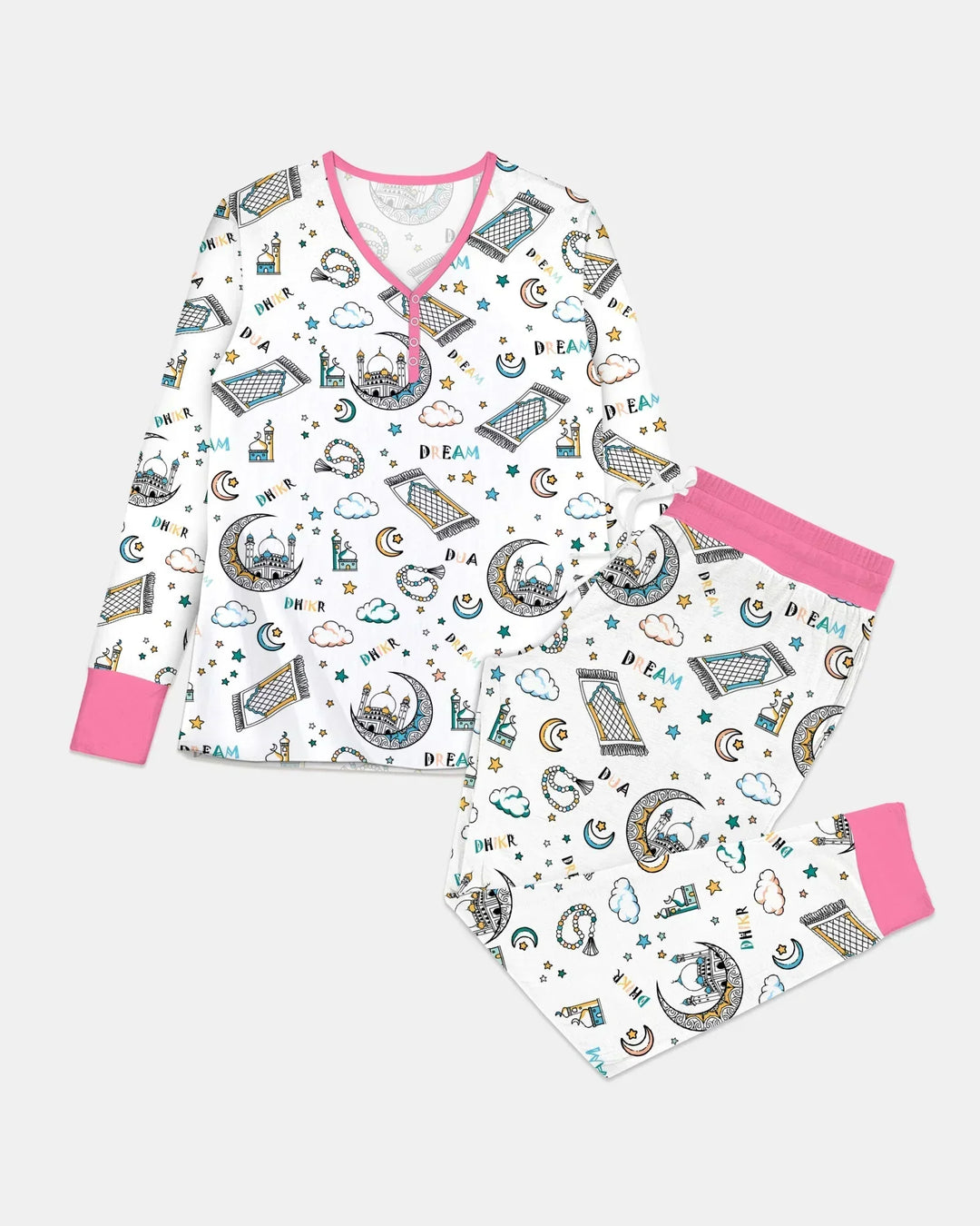 Dua, Dhikr, Dream Matching Family Bamboo Women Pajama Set