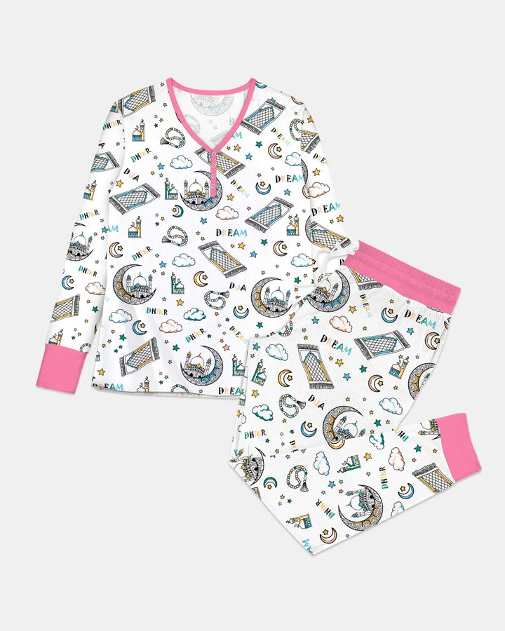 Dua, Dhikr, Dream Matching Family Bamboo Women Pajama Set