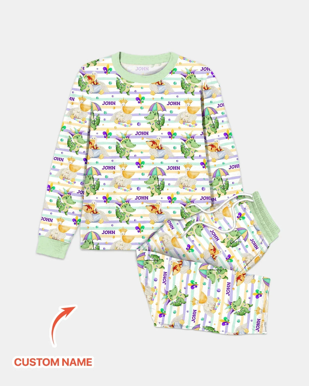 Happy Mardi Gras Adventure Family Matching Bamboo Men's Pajama Set
