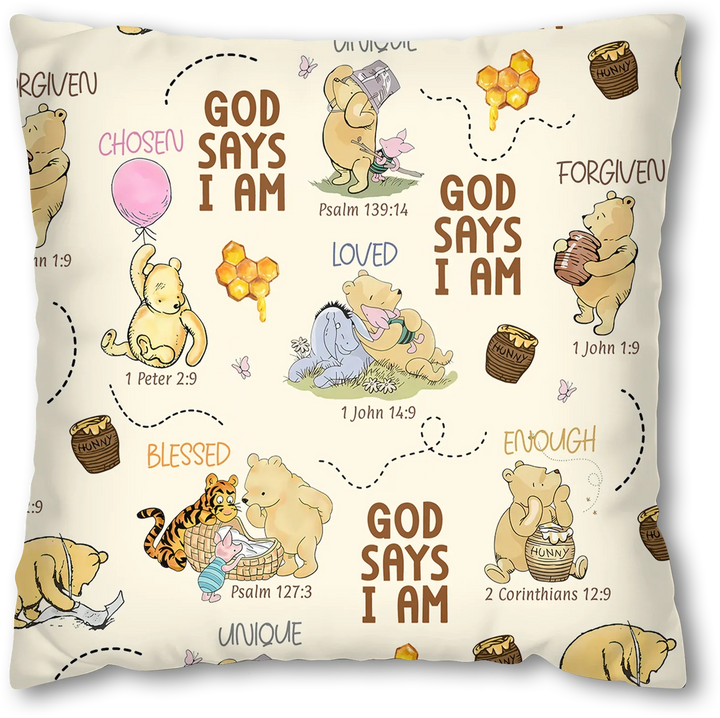 God Says I Am – Little Blessings Bamboo Pillow Case