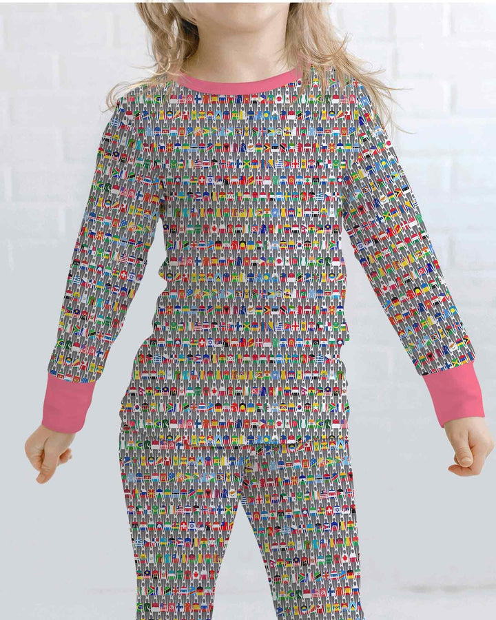 Around The World Bamboo Two Piece Long Sleeve Pajama Set