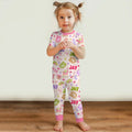 Custom Name Christmas Cookies Bamboo Two Piece Short Sleeve Pajama Set