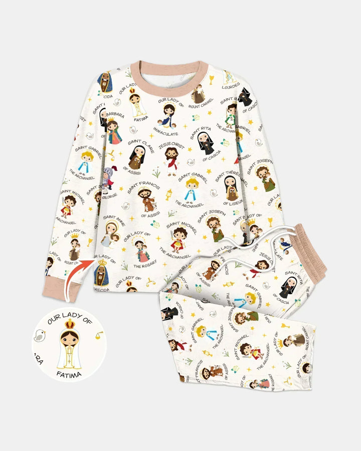 Pray For Us Family Matching Bamboo Men's Pajama Set