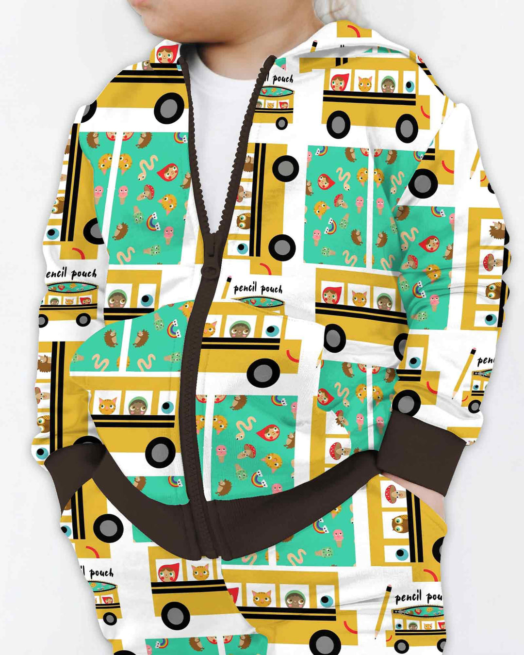 School Bus Adventures Bamboo Zip Hoodie