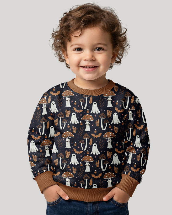 Retro Halloween Whimsy Bamboo Crewneck Sweatshirt