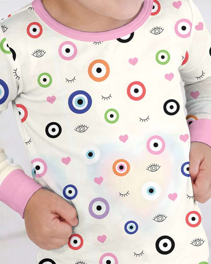 Evil Eye Bamboo Two Piece Long Sleeve Pajama Set