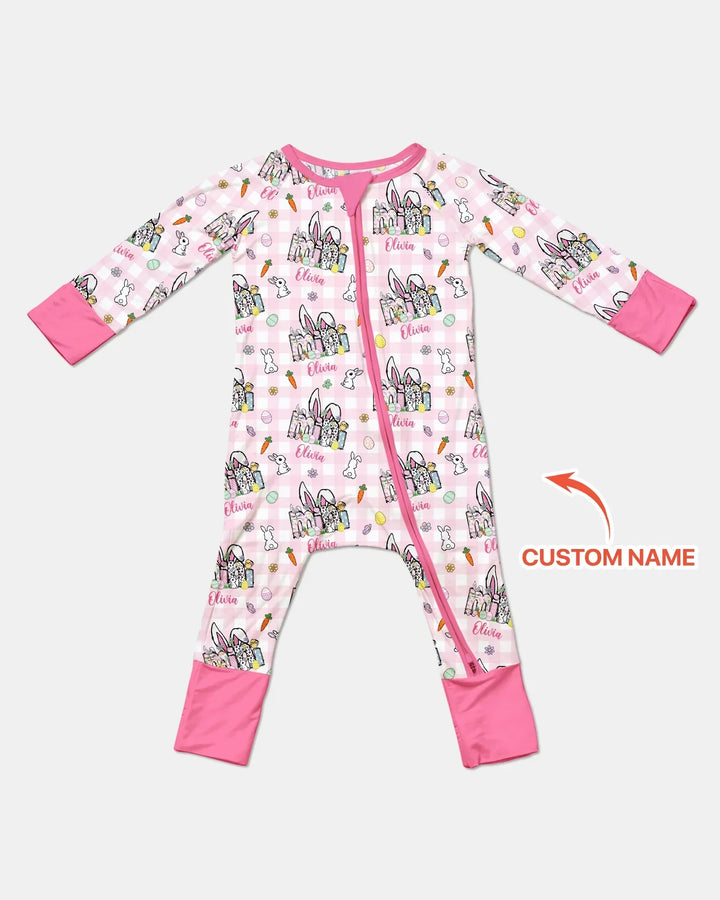 Custom Name Easter Family Matching Bamboo Convertible Zippy