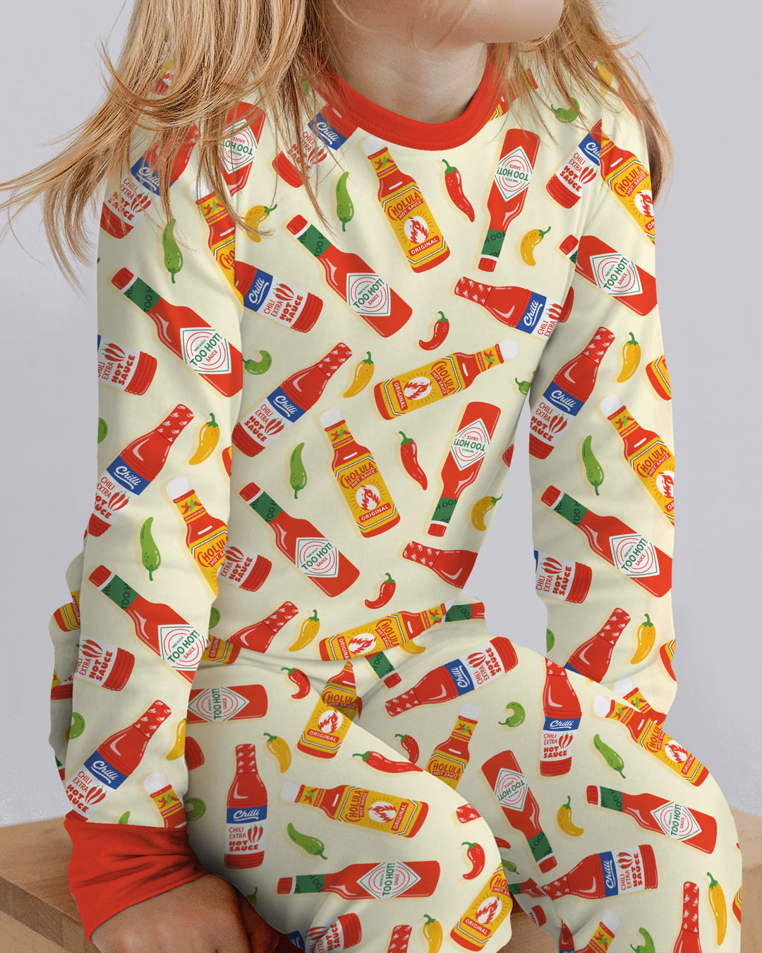 Spicy Sauce Bamboo Two Piece Long Sleeve Pajama Set