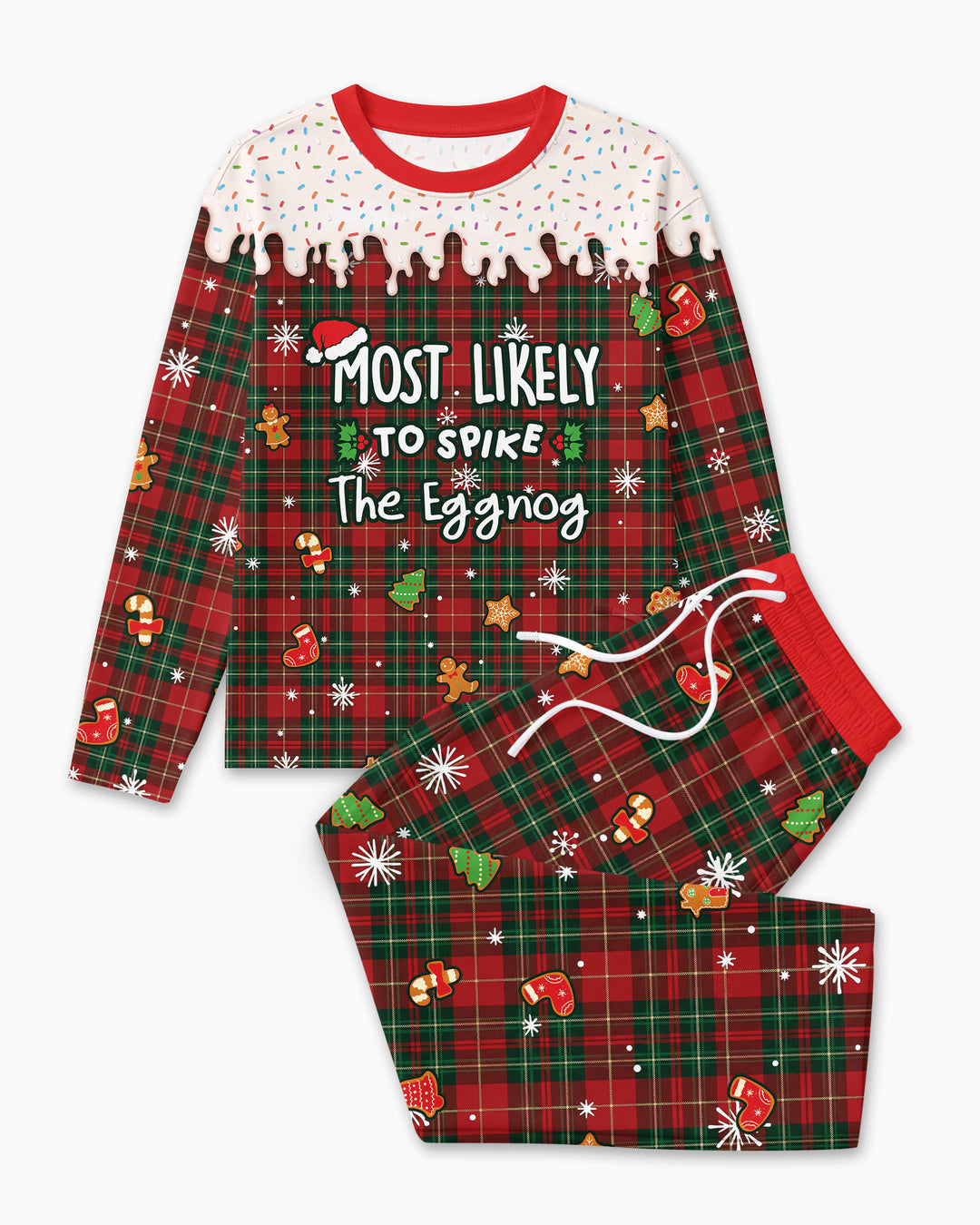 Funny Christmas Family Matching Bamboo Men's Pajama Set