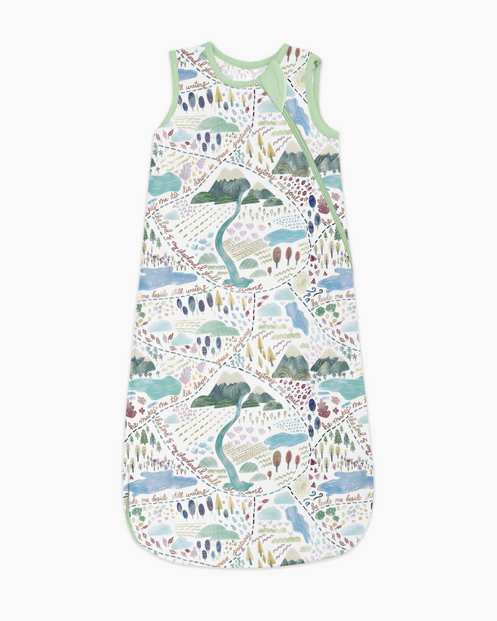 Whimsical Psalms 23 Map Bamboo Sleep Bag