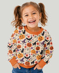 Spooky Halloween Floral Delight Bamboo Crewneck Sweatshirt