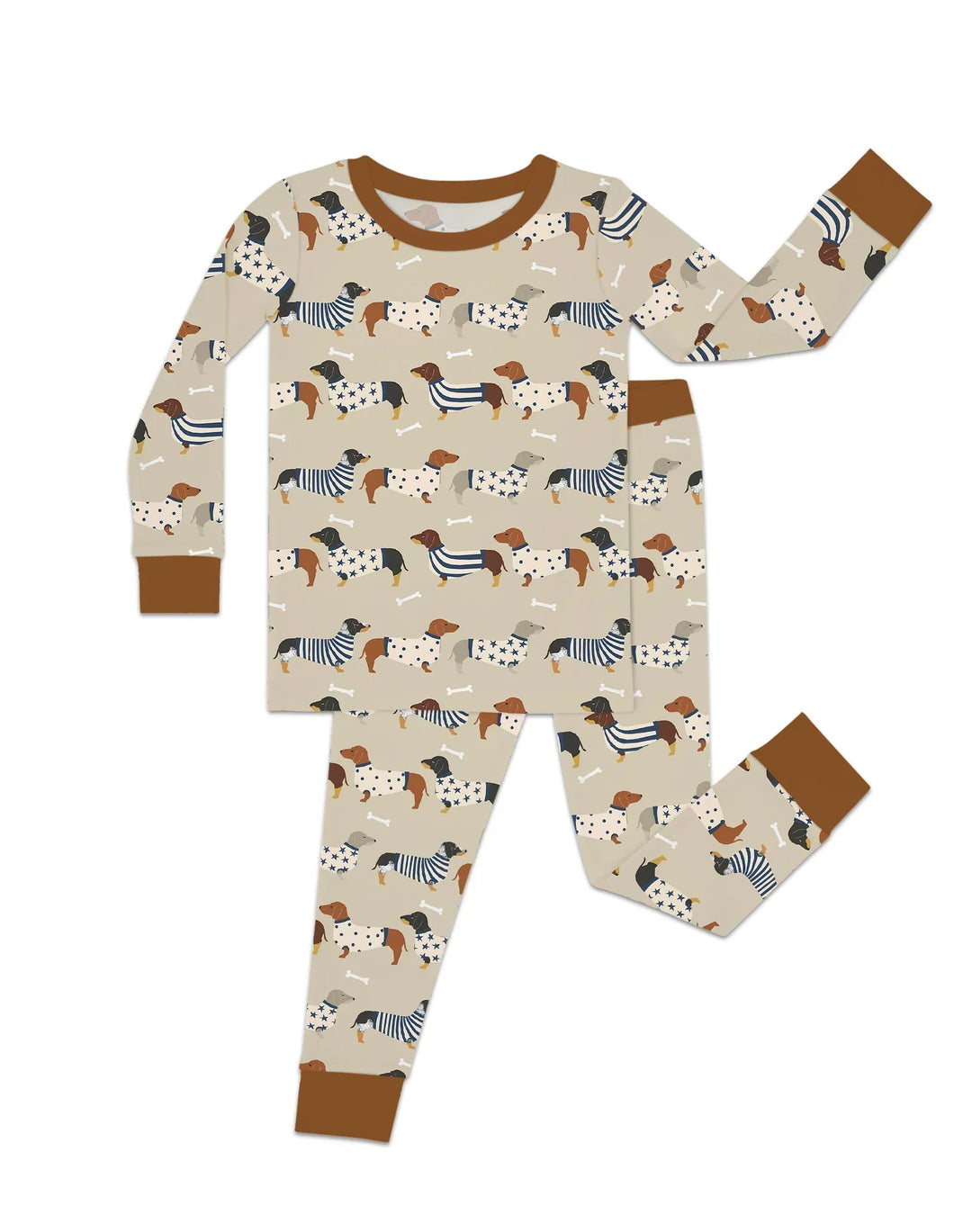 Cute Wieners Bamboo Two Piece Long Sleeve Pajama Set