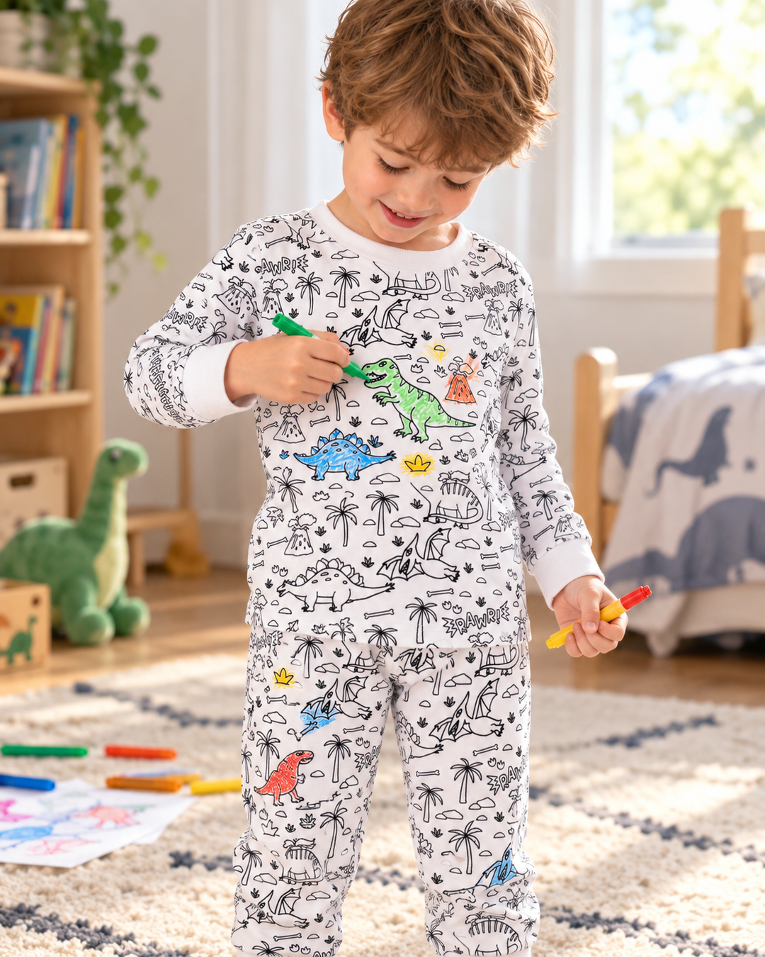 All Colorable Bamboo Two Piece Long Sleeve Pyjamas Set