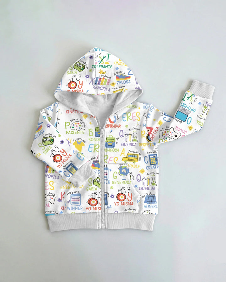 You Are Spanish Alphabet Version Bamboo Zip Hoodie