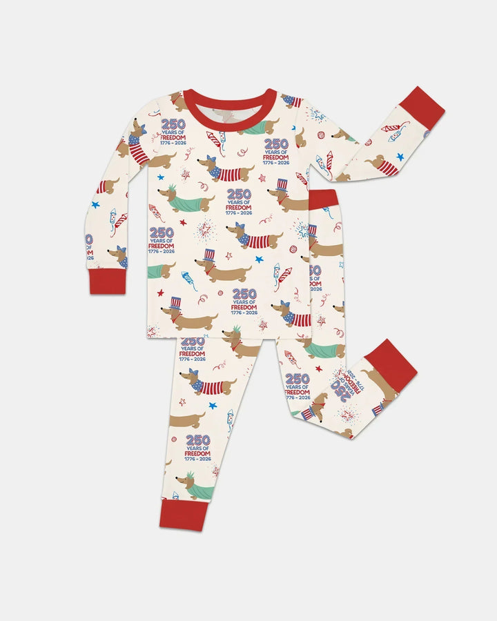 250 Years Of Freedom Bamboo Two Piece Long Sleeve Pajama Set