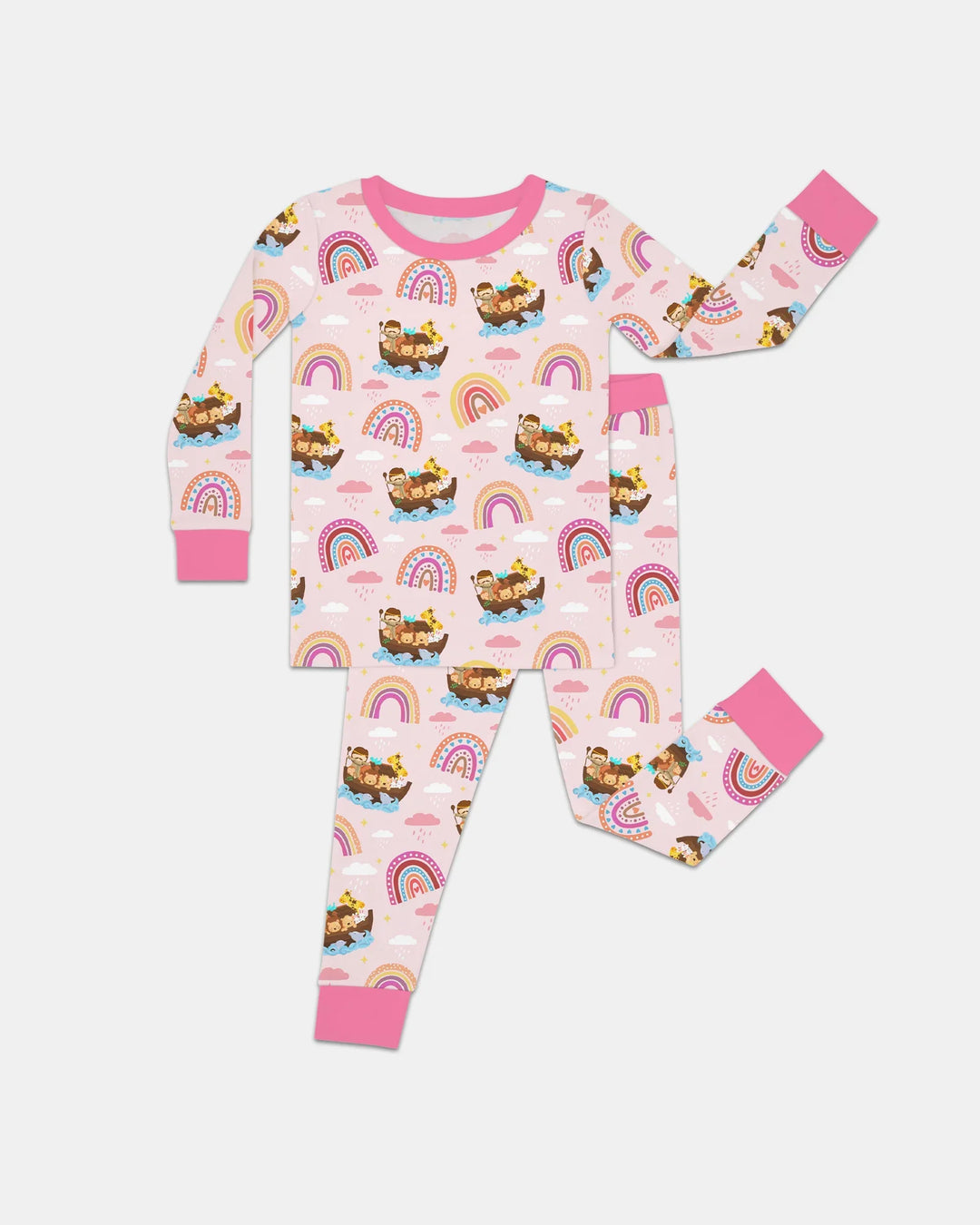 Noah’s Ark & God’s Rainbow Promise Two Piece Long Sleeve Pajama Set