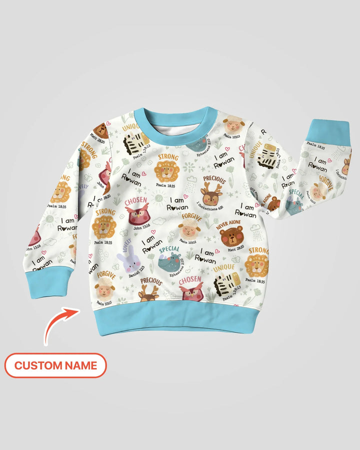 God’s Little Zoo Custom Name Bamboo Crewneck Sweatshirt