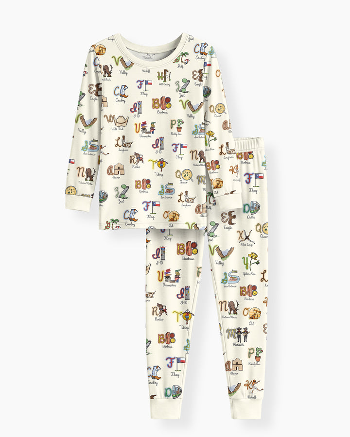 Template Bamboo Two Piece Long Sleeve Pyjamas Set