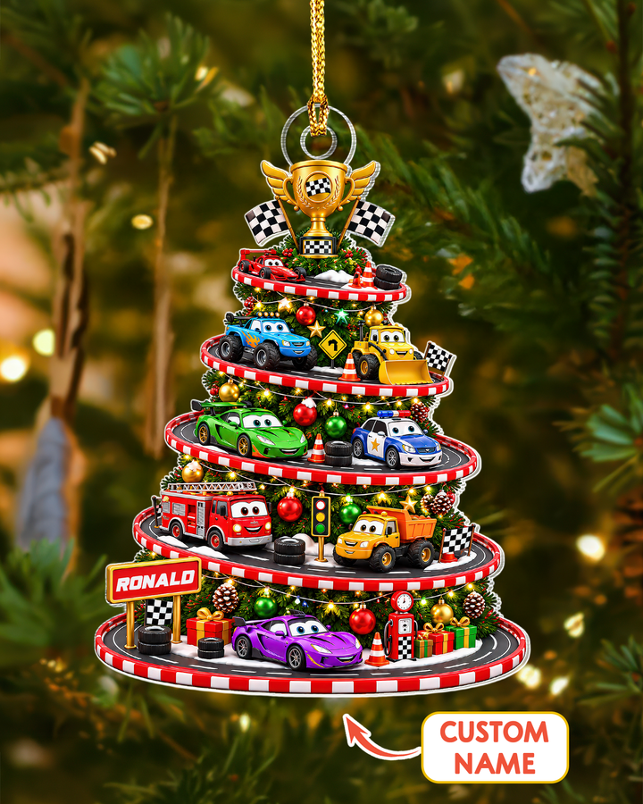Cute Car Cartoon Acrylic Ornament