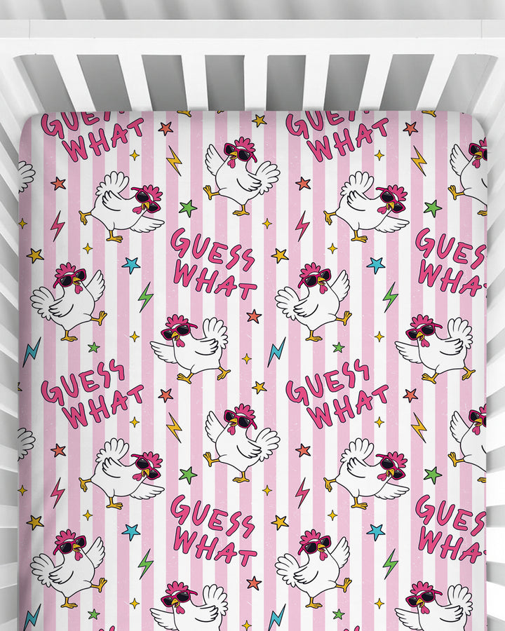 Guess What Chicken Butt! Bamboo Fitted Crib Sheet