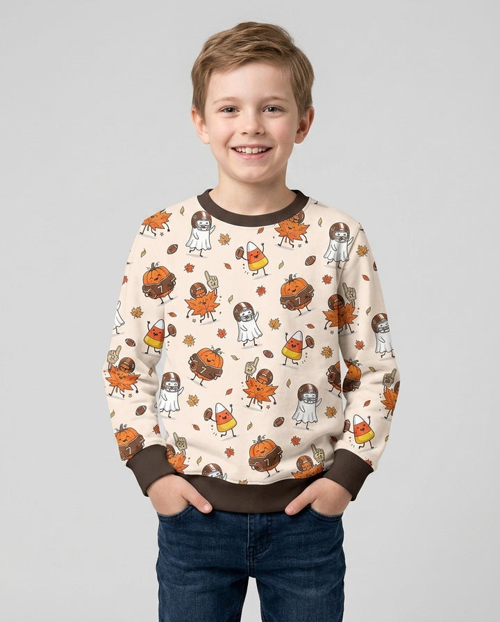 Fall Day Football Bamboo Crewneck Sweatshirt
