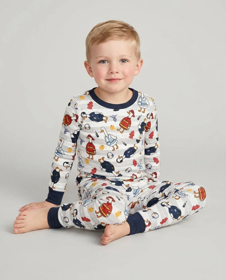 Rescue Goose Squad Bamboo Two Piece Long Sleeve Pajama Set