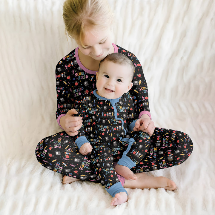 First Day Fun 2026 Bamboo Two Piece Long Sleeve Pajama Set
