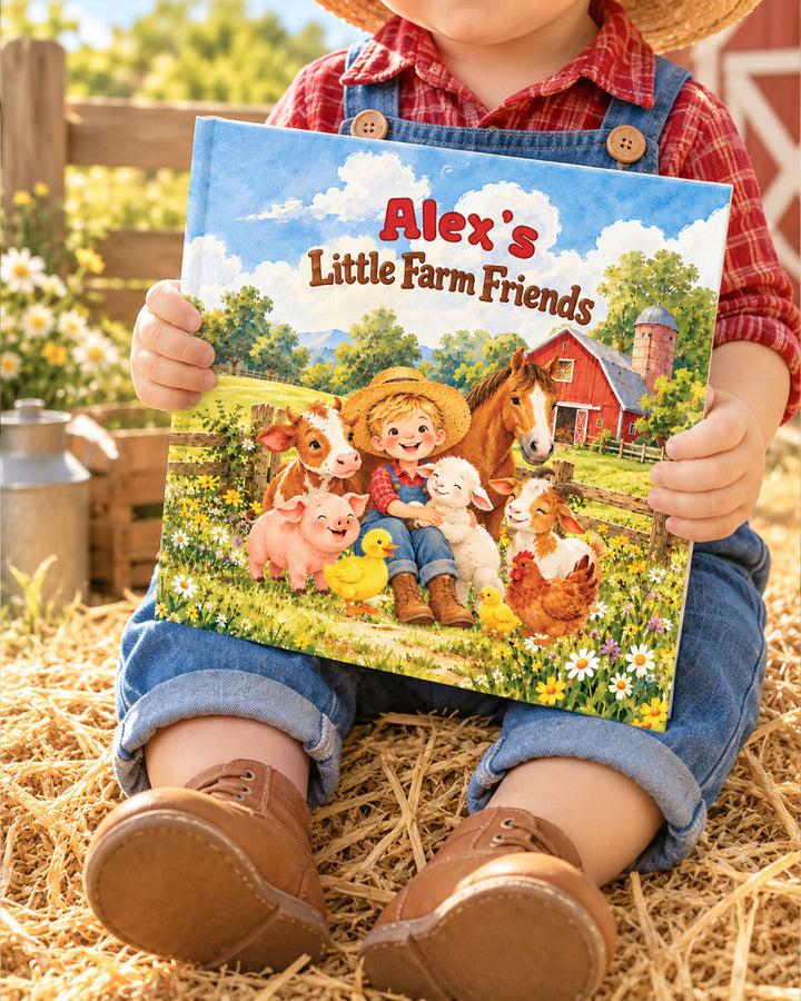 Personalized Children's Storybook About Farm Animals | Custom Name Bedtime Barnyard Story for Boy or Girl