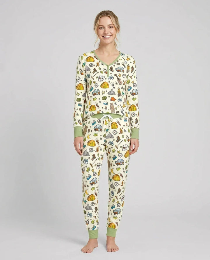 Love Camping Matching Family Bamboo Women Pajama Set