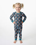 Retro Halloween Cat Bamboo Two Piece Long Sleeve Pajama Set