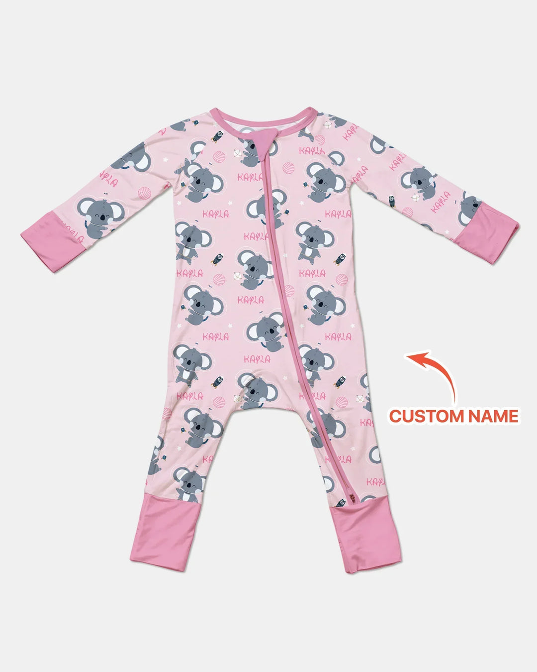 Custom Name Cosmic Koala Bamboo Convertible Zippy