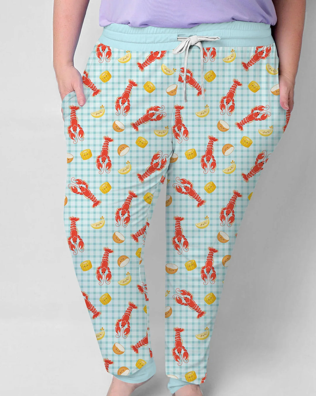Preppy Crawfish Season Bamboo Women Pajama Set