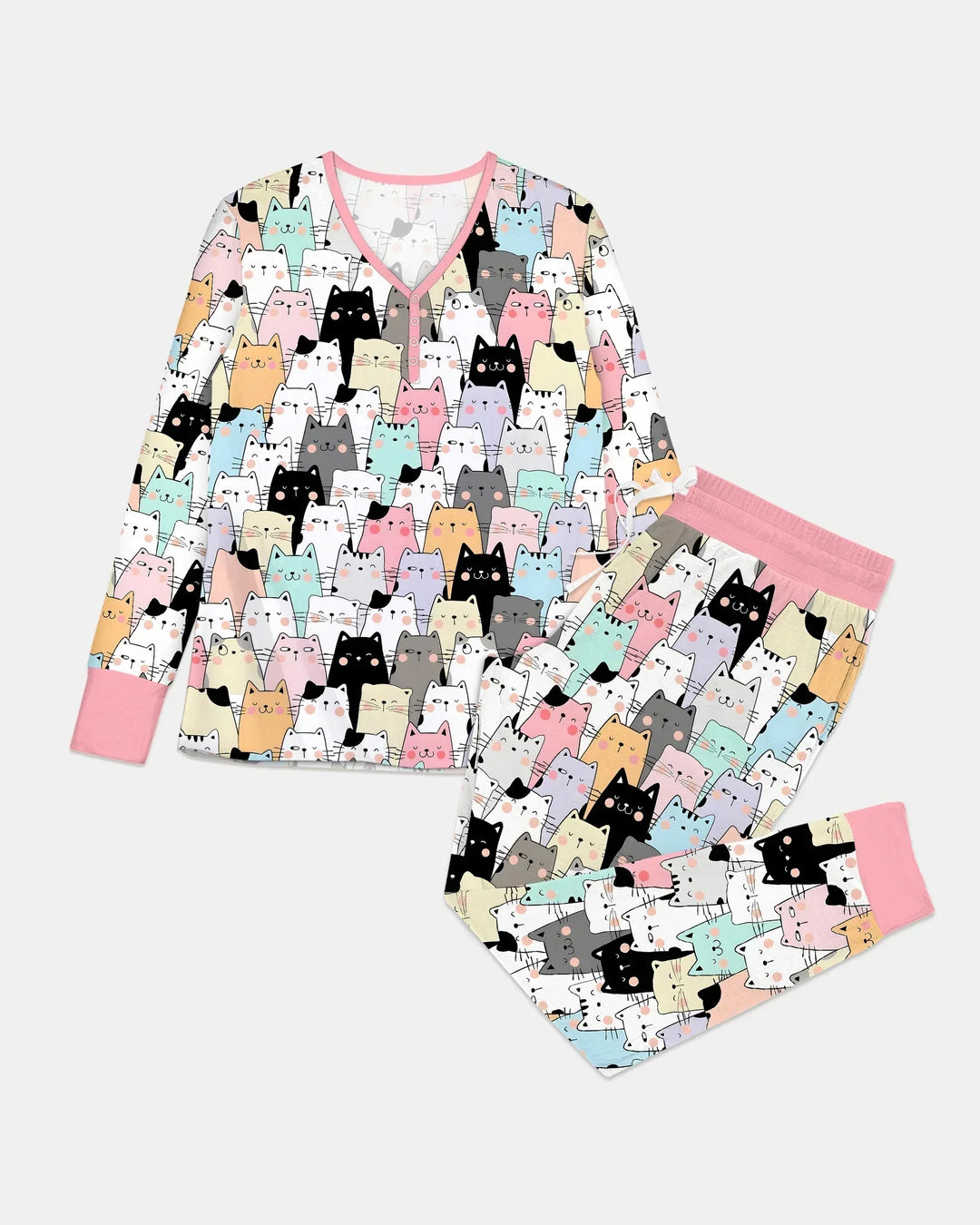 Purrfect Crowd Bamboo Women Pajama Set