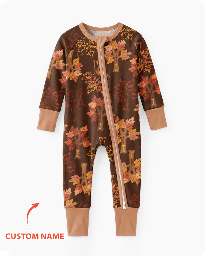 Custom Thanksgiving Tree Bamboo Convertible Zippy
