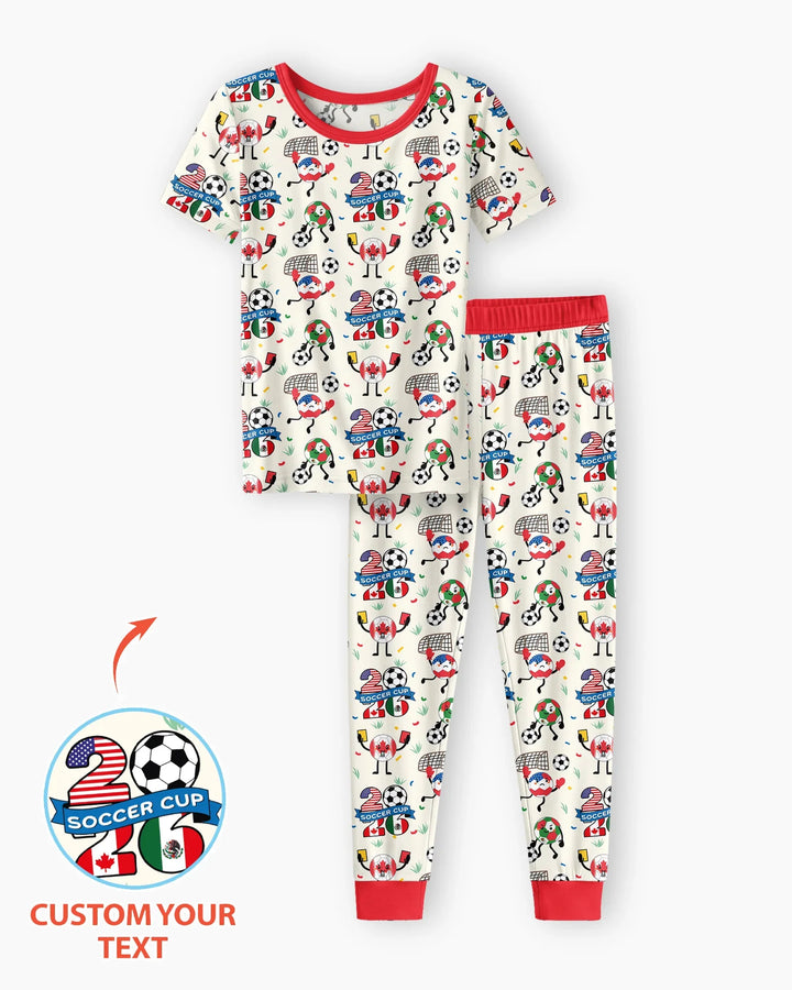Soccer Squad 2026 Bamboo Two Piece Short Sleeve Pajama Set