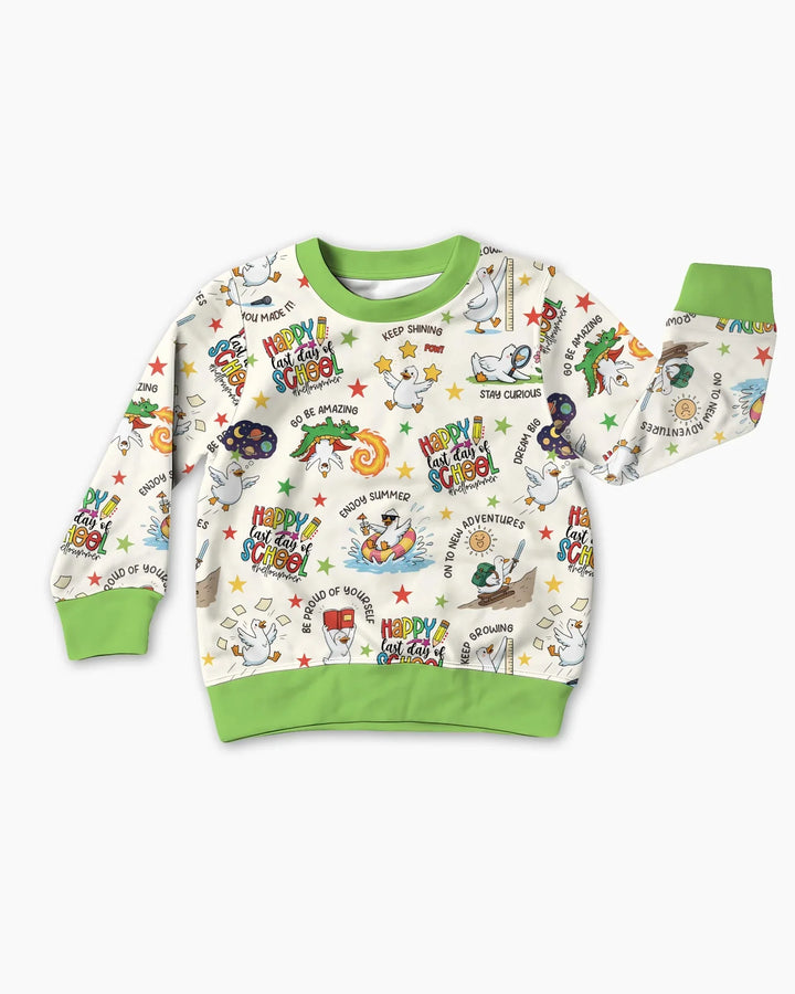 Silly Goose Happy Last Day of School Bamboo Crewneck Sweatshirt