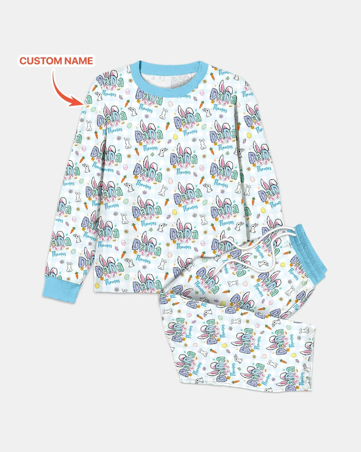 Custom Name Easter Family Matching Bamboo Men's Pajama Set
